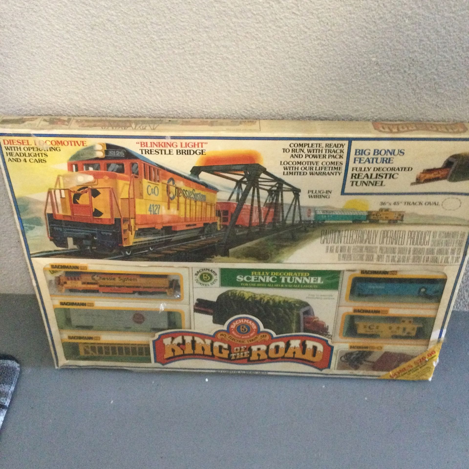 Bachman Antique HO Electric Train Set.  King Of The Road. Never Opened. 