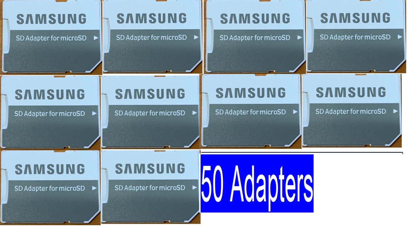 Fifty -50 Micro SD TransFlash TF Memory Card Adapter Convert To Standard SDHC Card