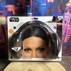 Disney Star Wars Princess Leia Headband W/ Hair Buns -new 