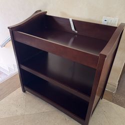 wooden baby changing table