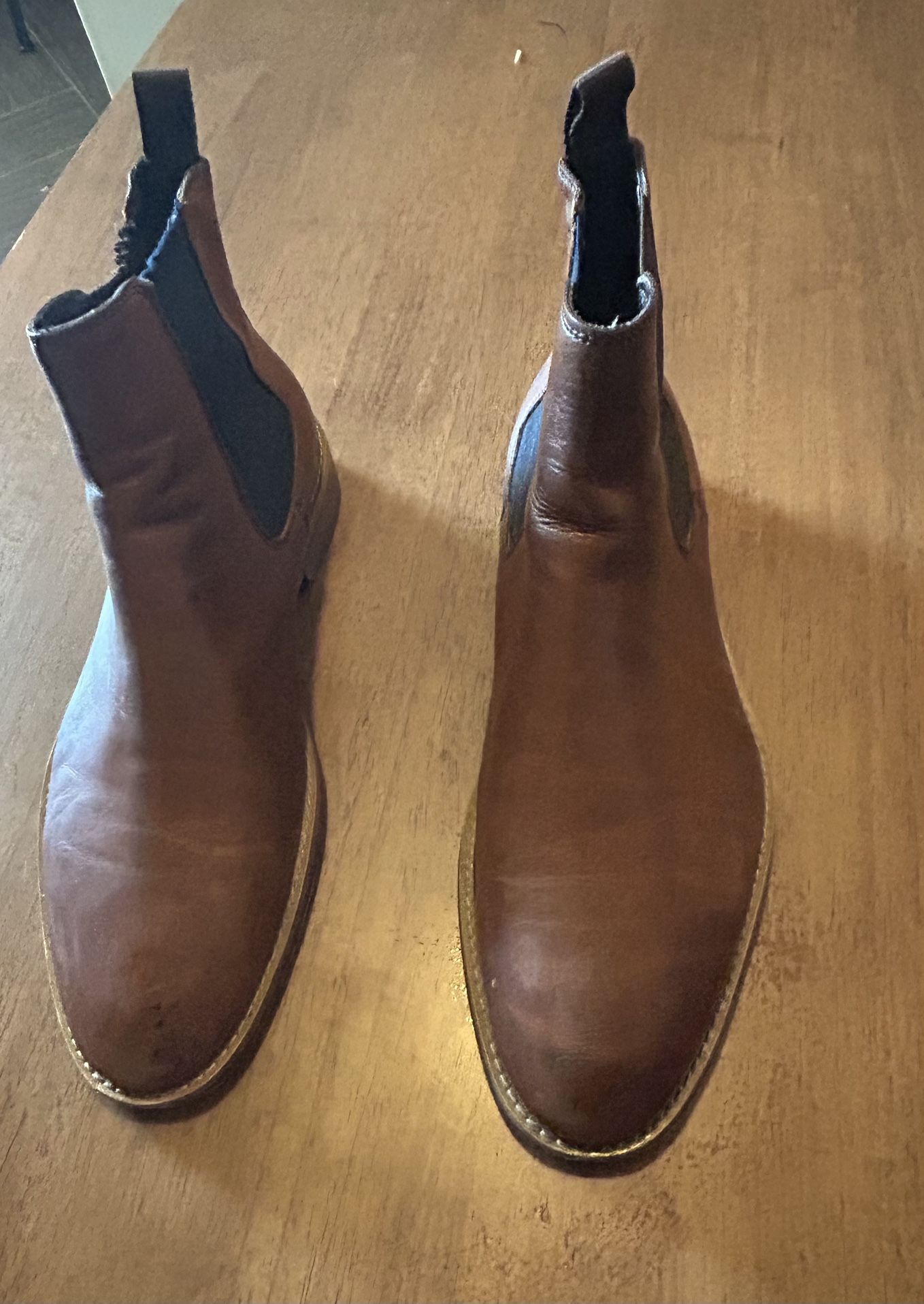 Brown Leather Chelsea Boots