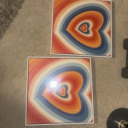 Two Heart Wall Canvas