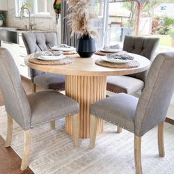 AVAILABLE NOW! Custom Built Dining Table Solid wood Farmhouse Set Modern Rustic Bench Country Oval Round Counter Breakfast Height  Farm House 