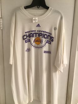 L.A.  Lakers Adidas "2008" Western Conf. Champs Locker Room Shirt...(New)...(2XL/XXL)...