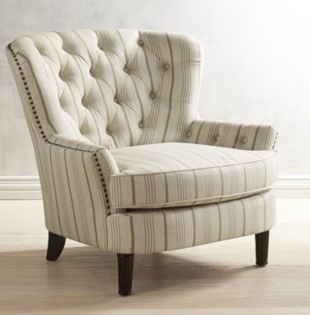 Pier 1 Imports Eliza Beige Stripe Armchair