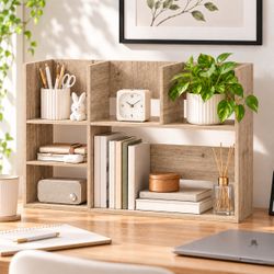 Multi-Unit Desk Organizer Storage Rack Book Shelf for Office Home and Bathroom