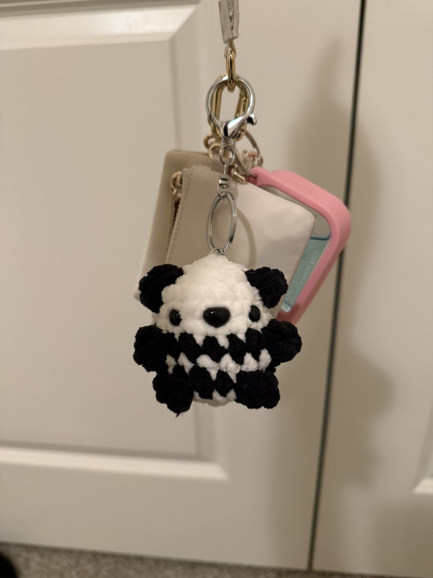 Crocheted Panda Keychain