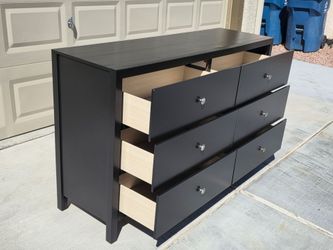 Free Delivery Included Black 6 Drawer Dresser