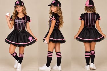 Baseball Halloween Costume Dress Ghoul Juniors Superstar Size S  This Size S