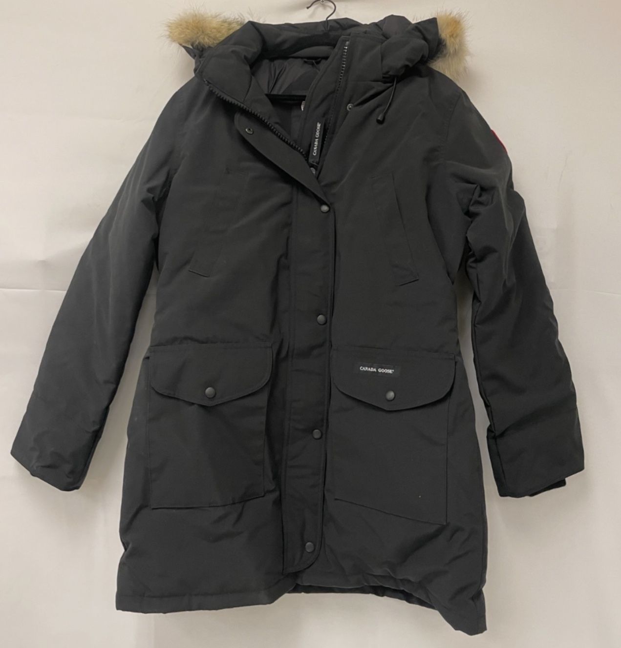 Canada Goose Black Trillium Parka Heritage Fur Hood Women's Black Size Large