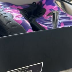 Nike Air Foamposite Pro Purple Camo Size 10.5