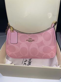 Coach Pink Signature Canvas Shoulder Bag