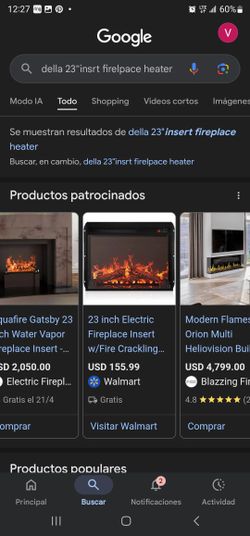 Fireplace  Heater  23" Marca Della  Nueva 