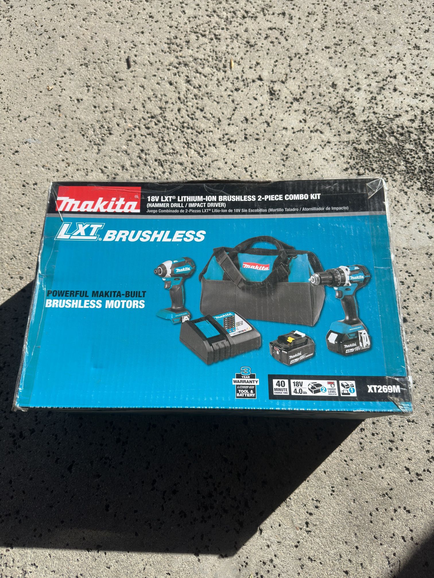Makita 18V LXT® LITHIUM-ION BRUSHLESS 2-PIECE COMBO KIT (HAMMER DRILL / IMPACT DRIVER) Brand new not opened