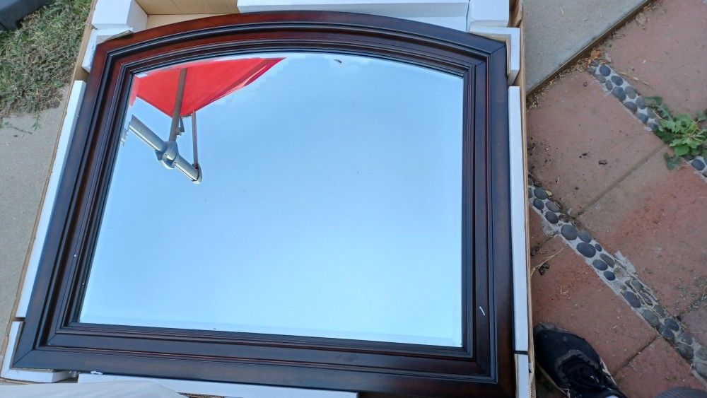 Porter Rustic Brown Bedroom Mirror