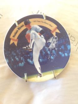 Nolan Ryan Texas rangers mini collector plate