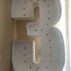 marquee Number With Lights 