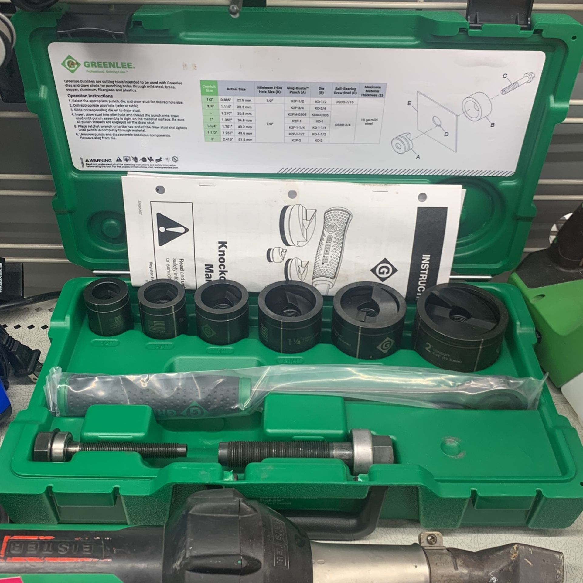 Greenlee Tools Knock Punch 7- Pc Set