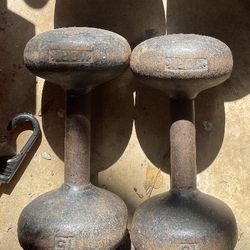 PAIR  OF  15  LB.  YORK  DUMBBELLS