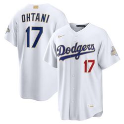 2026 Dodgers white & gold championship jersey.  Ohtani # 17 Adult Large