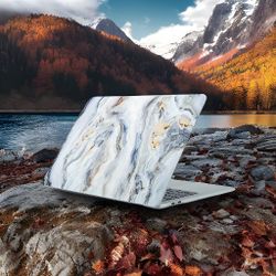 Gray Marble Ultra-Slim, Lightweight Hard Case for MacBook Pro 13" (2016-2023, M2 M1): Sleek Protection Meets Understated Elegance!
