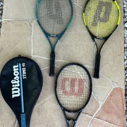 4 Tennis Rackets 