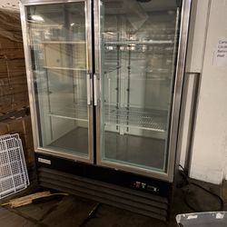 QBD 2-Door Glass Front Commercial Merchandising Freezer