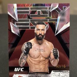 2025 Topps Finest UFC Paul Craig Uncommon Red/Black Vapor /15