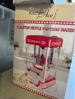 table top kettle popcorn maker Kitchen Ace tabletop kettle popcorn maker