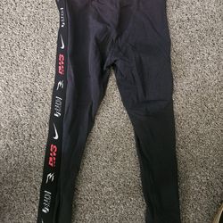 Nike Zumba Girls Leggings Youth Medium 10-12 Dance Black Pink