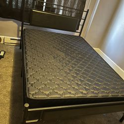 full size bed frame with mattress 