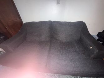 Gray Fabric Two-Seat Sofa