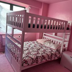 Full Bunk Bed With 2 Full Mattress
