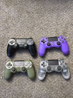 Trade Sony PlayStation 4 Controllers Clear Green Purple Black Tested