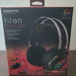 ALPHA GAMING: TITAN RGB HI-FI STEREO GAMING HEADSET
For PC & Console Gaming