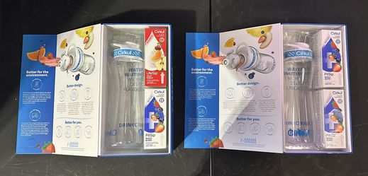 Cirkul 22oz Plastic Water Bottle Starter Kit with Blue Lid and 2 Flavor  Cartridg