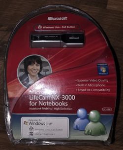 Microsoft Life Cam NX 3000 For Note Books Windows Live Call Button 
