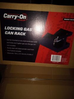 Locking gas can rack