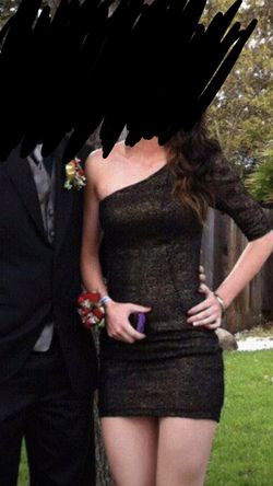 Black and gold dress