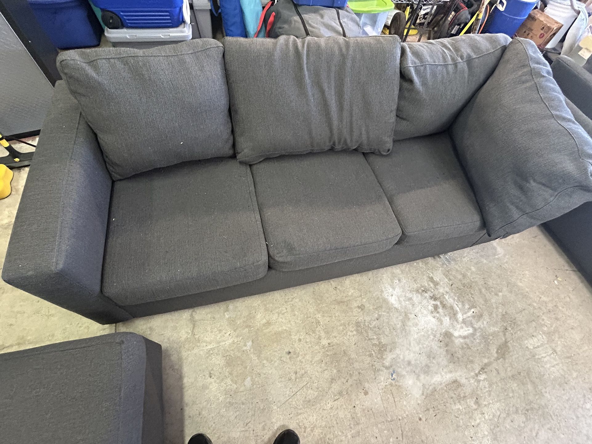 3 Piece Grey Sectional Couch