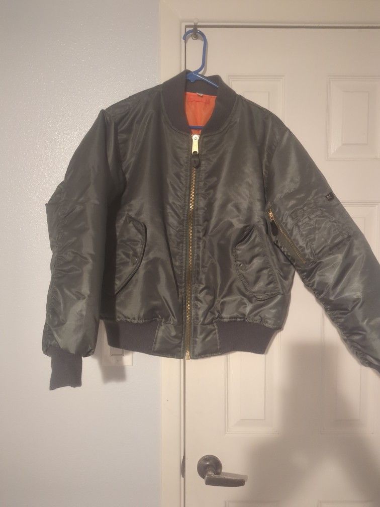MA-1 Green Bomber Jacket Men's Size XS