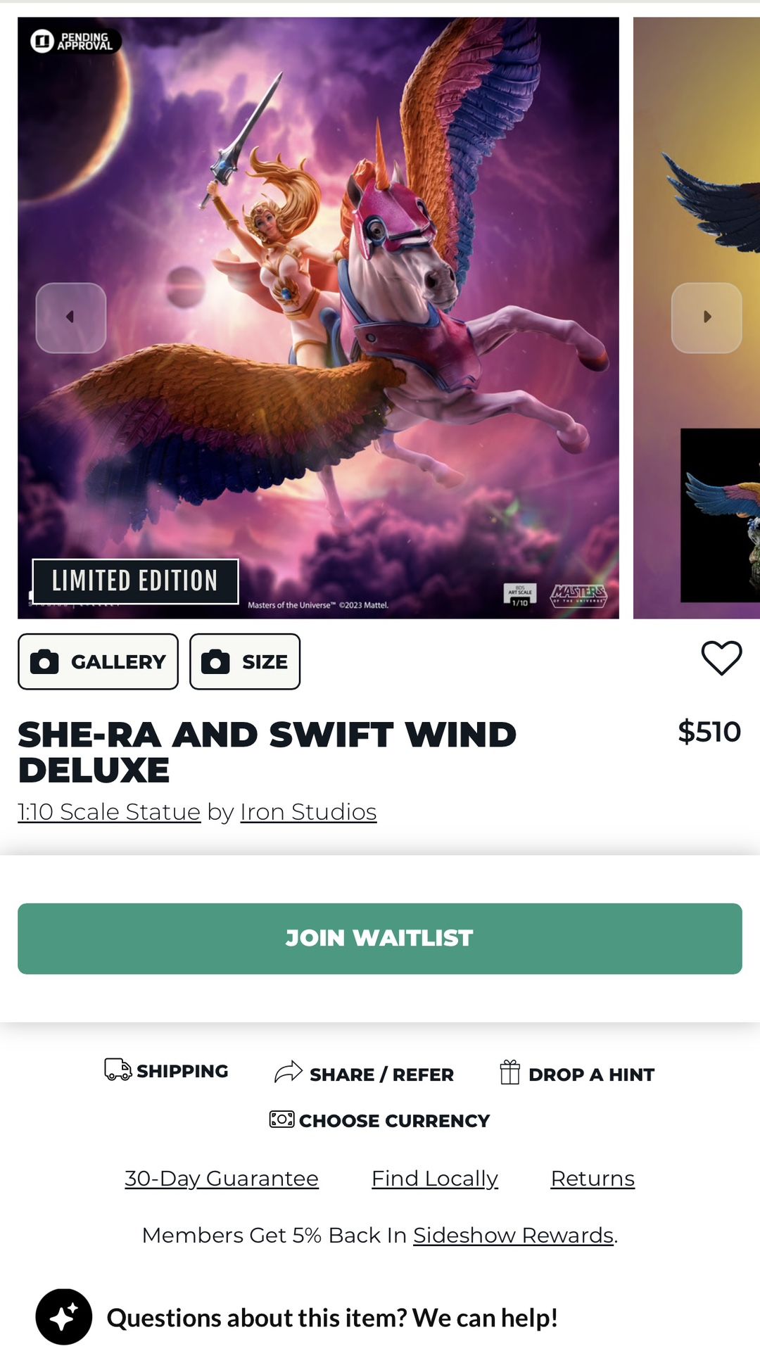 She-Ra And Swift Wind Limited Edition collectors item