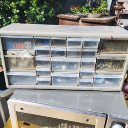 Multi-Drawer Plastic Parts Organizer Cabinet