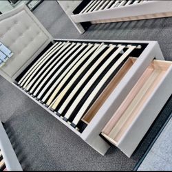 Twin Storage New Bed With Nice Mattress. 