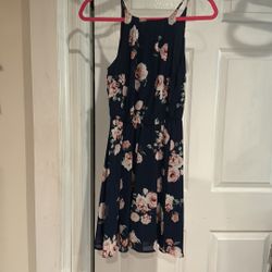 Women’s Blue Floral Casual Dress, Size XS