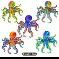 Set of Five Octopus wall Decor