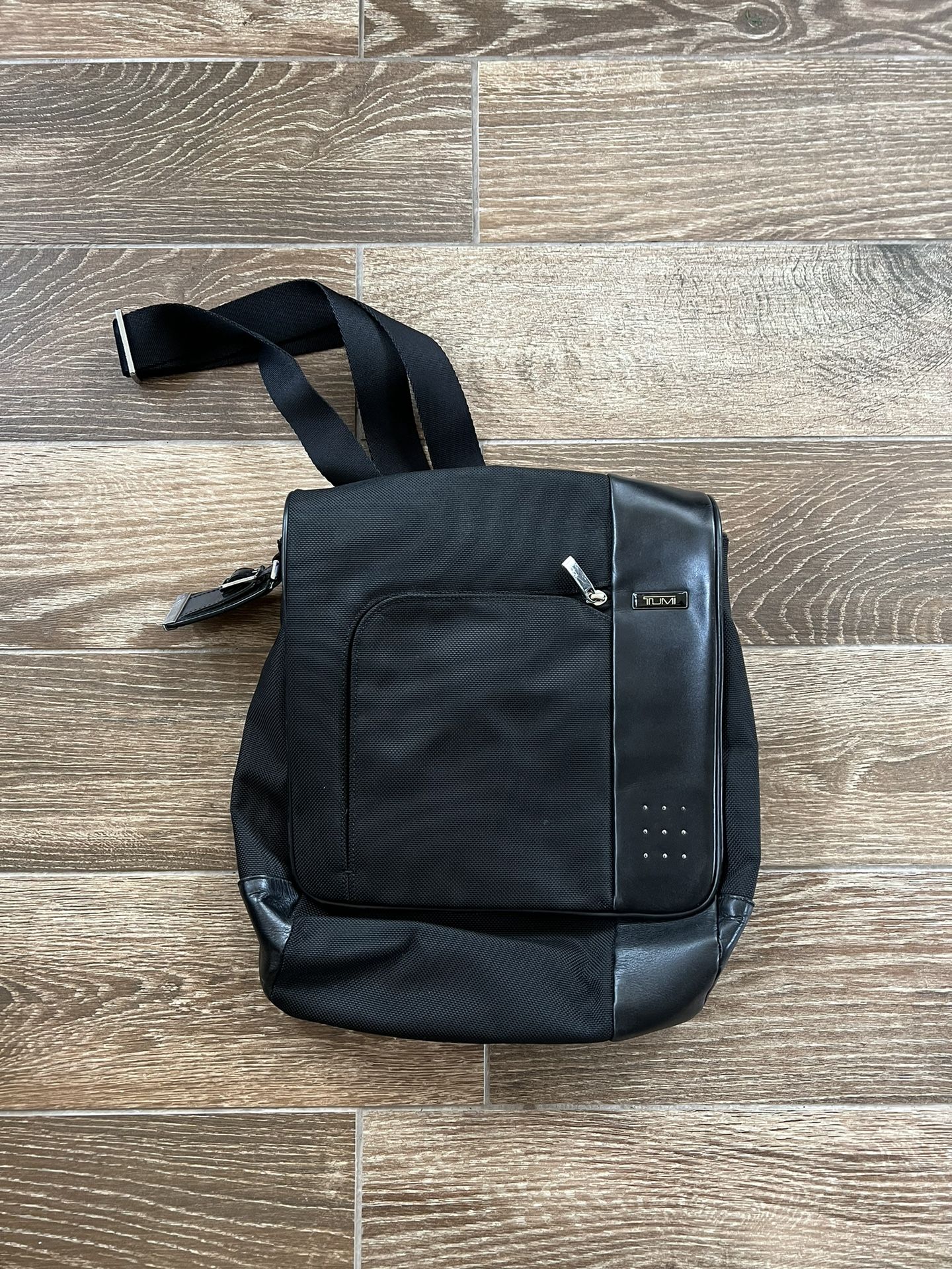 Tumi nylon and leather Crossbody Messenger Bag