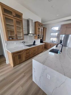 White oak cabinets