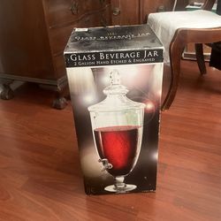 Glass Beverage Jar