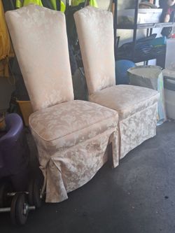 High back upholstered chairs